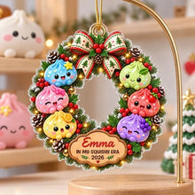 Load image into Gallery viewer, Personalized Colorful Dumpling Wreath Acrylic Ornament Christmas Gift