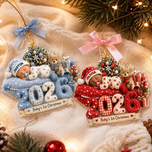 Load image into Gallery viewer, Personalized Acrylic Ornament Baby's 1st Christmas Gift for New Parents