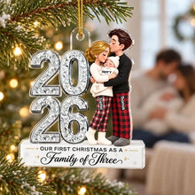 Load image into Gallery viewer, Personalized Acrylic Ornament for New Parents | Family Christmas Gift