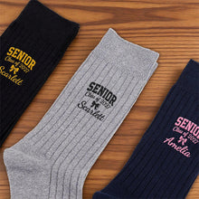 Load image into Gallery viewer, Personalized Embroidered Graduation Socks Custom Senior Gift for Her