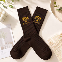 Load image into Gallery viewer, Personalized Embroidered Graduation Socks Custom Senior Gift for Her