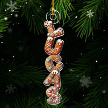 Load image into Gallery viewer, Personalized Gingerbread Letter Acrylic Ornament Gift for Kids and Family