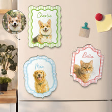 Load image into Gallery viewer, Personalized Acrylic Magnet Watercolor Pet Portrait Gift for Pet Owners
