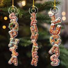 Load image into Gallery viewer, Personalized Gingerbread Letter Acrylic Ornament Gift for Kids and Family