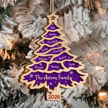 Load image into Gallery viewer, Personalized Wooden Christmas Ornament Family Gift Decor