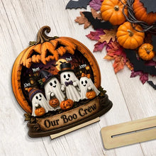 Load image into Gallery viewer, Personalized Ghost Family Wooden Plaque Halloween Gift for Parents