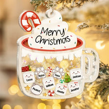 Load image into Gallery viewer, Personalized Acrylic Shaker Ornament Cocoa Mug Gift for Family