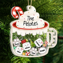 Load image into Gallery viewer, Personalized Acrylic Shaker Ornament Cocoa Mug Gift for Family
