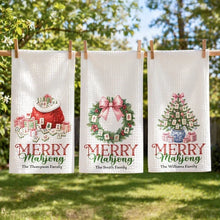 Load image into Gallery viewer, Personalized Mahjong Kitchen Towel Custom Gift for Mom, Grandma, Christmas