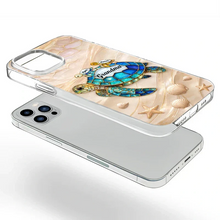 Load image into Gallery viewer, Personalized Clear TPU Phone Case Turquoise Turtle Gift for Grandma