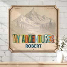 Load image into Gallery viewer, Personalized Shaped Metal Sign Travel Memories Gift for Adventurers