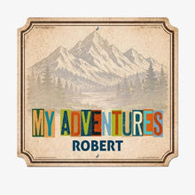 Load image into Gallery viewer, Personalized Shaped Metal Sign Travel Memories Gift for Adventurers