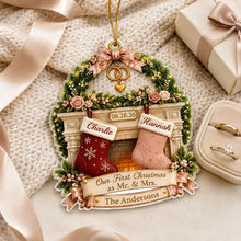 Load image into Gallery viewer, Personalized Acrylic Christmas Ornament for Couples First Year Mr. & Mrs. Gift