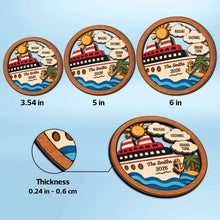 Load image into Gallery viewer, Personalized 2-Layer Wooden Ornament Travel Gift for Family