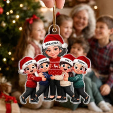 Load image into Gallery viewer, Personalized Acrylic Christmas Ornament for Grandma with Grandkids