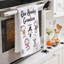 Load image into Gallery viewer, Personalized Halloween Kitchen Towel Unique Gift for Grandma
