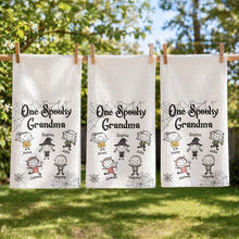Load image into Gallery viewer, Personalized Halloween Kitchen Towel Unique Gift for Grandma