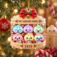 Load image into Gallery viewer, Personalized Acrylic Christmas Ornament Cute Dumpling Family Gift for Family