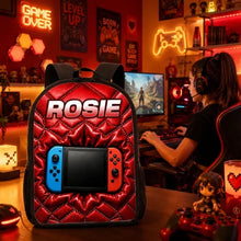Load image into Gallery viewer, Personalized Kids School Backpack Gamer Controller Gift Idea