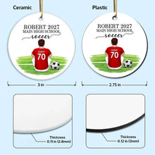 Load image into Gallery viewer, Personalized Ceramic Soccer Ornament Gift for Player | Custom Name