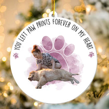 Load image into Gallery viewer, Personalized Dog Photo Acrylic Ornament Sympathy Gift