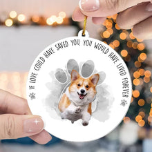 Load image into Gallery viewer, Personalized Dog Photo Acrylic Ornament Sympathy Gift