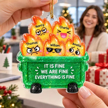 Load image into Gallery viewer, Personalized Cartoon Dumpster Fire Ornament Unique Gift for Friends