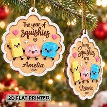 Load image into Gallery viewer, Personalized Squishy Friends Wooden Ornament for Kids Christmas Gift