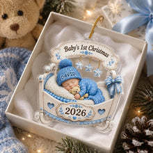 Load image into Gallery viewer, Personalized Baby's 1st Christmas Acrylic Ornament Gift for Family