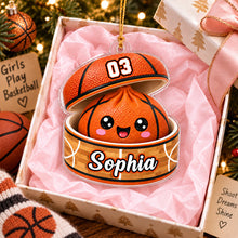 Load image into Gallery viewer, Personalized Basketball Dumpling Acrylic Ornament Gift for Kids