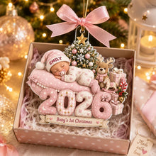 Load image into Gallery viewer, Personalized Acrylic Ornament Baby's 1st Christmas Gift for New Parents