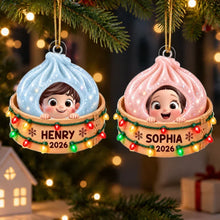 Load image into Gallery viewer, Personalized Christmas Acrylic Ornament Smiling Child Gift for Kids