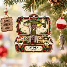 Load image into Gallery viewer, Personalized Fishing Acrylic Ornament Custom Name Gift for Dad