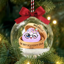Load image into Gallery viewer, Personalized Acrylic Snow Globe Ornament Rainbow Dumpling Gift for Christmas