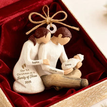 Load image into Gallery viewer, Personalized Wooden Christmas Ornament for New Parents Gift
