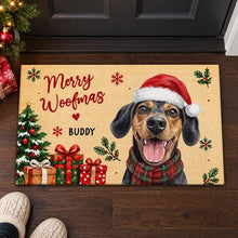 Load image into Gallery viewer, Personalized Watercolor Dog Doormat Christmas Gift for Dog Lovers
