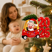 Load image into Gallery viewer, Personalized Baby's First Christmas Acrylic Ornament Keepsake
