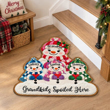 Load image into Gallery viewer, Personalized Snowman Shaped Doormat Gift for Grandma Christmas Decor