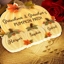 Load image into Gallery viewer, Personalized Acrylic Light Box with Pumpkin Patch for Grandparents Fall Gift