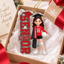 Load image into Gallery viewer, Personalized Graduation Ornament Colorful Senior Volleyball Gift for Daughter