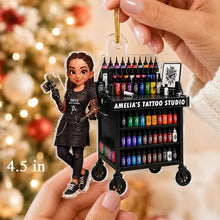 Load image into Gallery viewer, Personalized Tattoo Artist Acrylic Ornament Custom Gift for Her