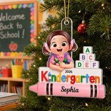 Load image into Gallery viewer, Personalized Acrylic Ornament Colorful Child Crayons Gift for Kids