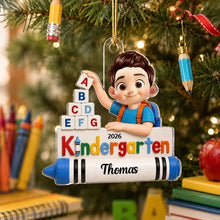Load image into Gallery viewer, Personalized Acrylic Ornament Colorful Child Crayons Gift for Kids