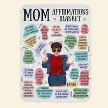 Load image into Gallery viewer, Personalized Cool Mom Affirmations Blanket Blanket PopCulturePrints