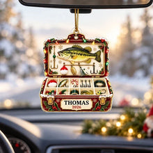 Load image into Gallery viewer, Personalized Fishing Tackle Box Ornament Unique Gift for Dad