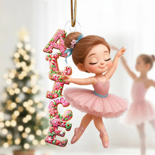 Load image into Gallery viewer, Personalized Acrylic Christmas Ornament Ballerina Gift for Girls