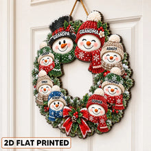 Load image into Gallery viewer, Custom Snowman Family Wooden Sign Unique Gift for Grandparents