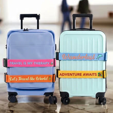 Load image into Gallery viewer, Personalized Luggage Strap Adventure Awaits Custom Gift for Travelers