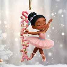 Load image into Gallery viewer, Personalized Acrylic Christmas Ornament Ballerina Gift for Girls