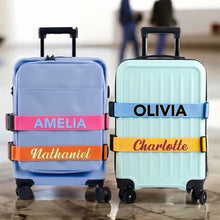Load image into Gallery viewer, Personalized Colorful Luggage Strap Custom Travel Accessory Gift for Travelers